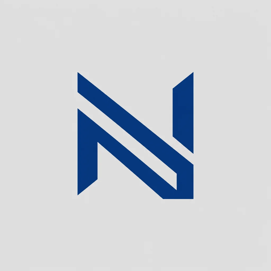 Vibrant geometric AI logo for a tech company
