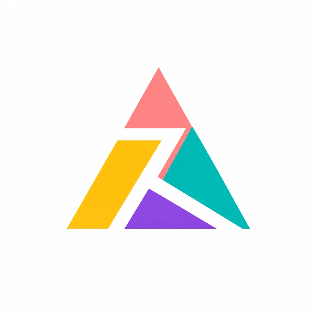 Abstract shape AI logo for a creative agency