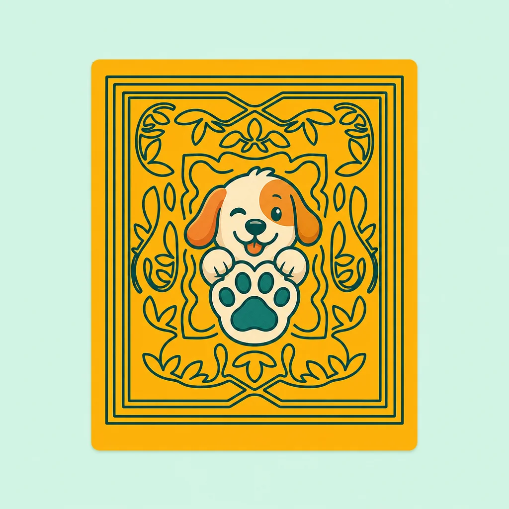 Playful character AI logo for a children's brand